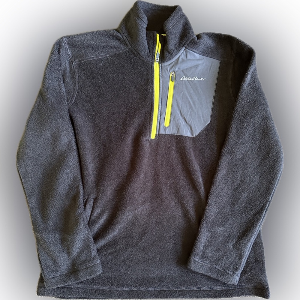 Eddie Bauer quarter zip fleece size Medium black